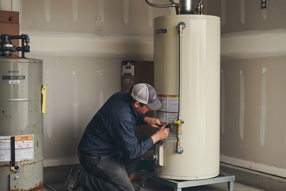 Water heater and shutoff valve replacement in Elko New Market