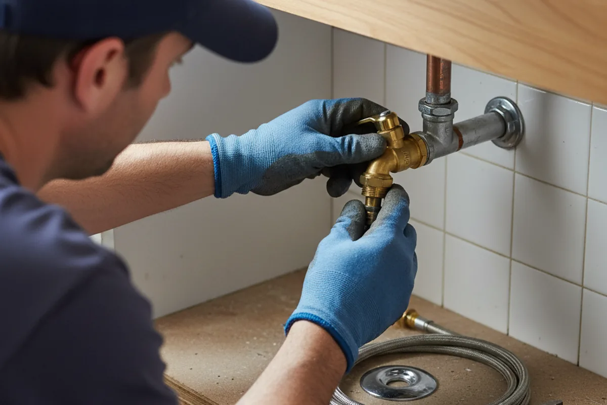 Shutoff valve and fitting work during Faucet and Fixture Repair in Elko New Market
